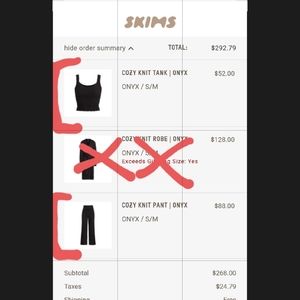 Skims cozy knit set black